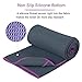 Heathyoga Hot Yoga Towel Non Slip, Microfiber Non Slip Yoga Mat Towel, Exclusive Corner Pockets Design, Dual-Grip, Sweat Absorbent, Perfect for Hot Yoga, Bikram, Pilates and Yoga Mats