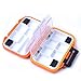 Agepoch Waterproof Fly Fishing Tackle Box Storage Box Fishing Lure Plastic Boxes for Bait Casting Fishing (Small/Orange)