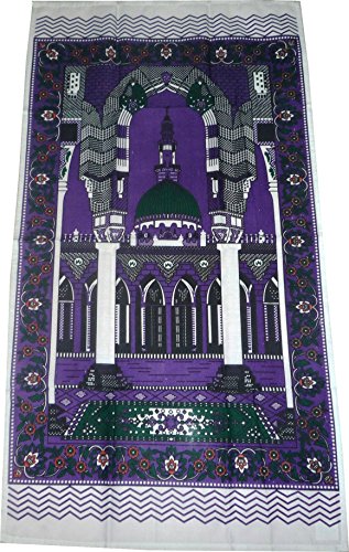 Amn Islamic Prayer Mat Thin Cloth Muslim Outdoor Travel Camping Sajadah - Violet