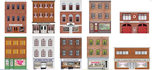 Model Train Scenery Sheets - O Scale Main Street Building Fronts