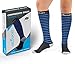 AbcoSport High Performance Calf Compression Socks for Unisex-Best for Athletic, Medical, Travel, Sports, Crossfit–Black/Blue