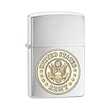 Zippo U.S. Army Emblem Brushed Chrome Lighter