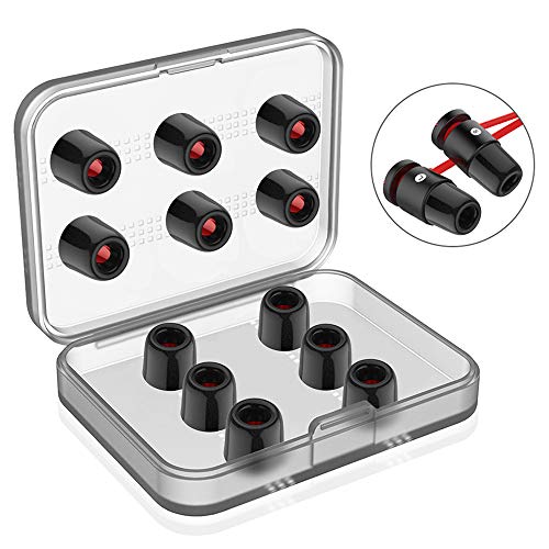 12 Pieces Replacement Ear Tips for Powerbeats 2 Link Dream Premium Memory Foam Earbuds Tips Updated Dustproof Durable Noise Reducing Eartips for Most 5-6.3mm in-Ear Earphones
