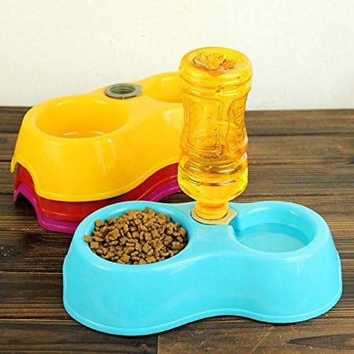 Pluggable water bottle double dog bowl dog bowl pet food bowl