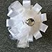 FIDDY898 Romantic Wedding Bride Holding Bouquet Roses with Crystal Diamond Ribbon Artificial Foam Flower Bouquet (White)