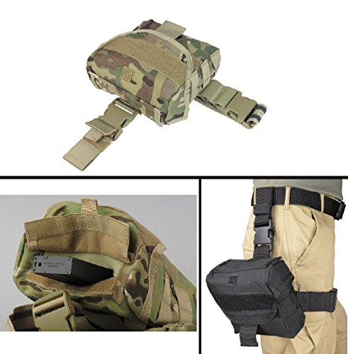 Ultimate Arms Gear AK47 AK-47 AK74 7.62X39 Tactical Taccam Camo Utility Multi Purpose MOLLE Dump Ammo Ammunition Magazine Stripper Clips Pouch Drop Leg & Belt Adjustments