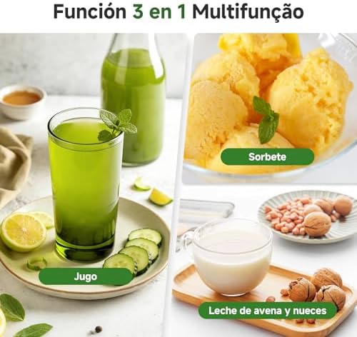Extractor de Zumo 155 mm con Tolva de 2,5 L, Prensado en Frío