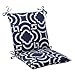 Pillow Perfect Trellis Indoor/Outdoor Solid Back 1 Piece Chair Cushion with Ties Squared Corner, Deep Seat, Weather, and Fade Resistant, 36.5