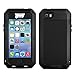 Amecer [Metal Series] Waterproof Shockproof Dust/Dirt Proof Aluminum Metal Military Heavy Duty Protection with Tempered Glass Screen Protect Cover Case for Apple iPhone 5/5S
