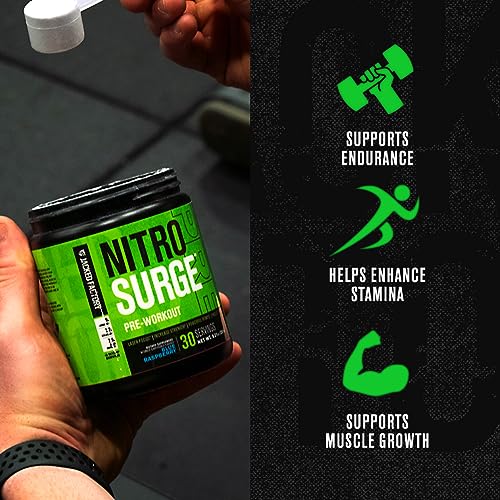 NITROSURGE Pre Workout Supplement Energy Booster, Instant Strength