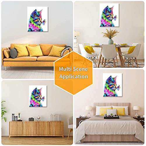 Toudorp Malen nach Zahlen Kits 16x20 Zoll Leinwand Ölgemälde DIY Acrylmalerei, Mit Acrylfarben und Pinseln - Katze und… – Bild 8