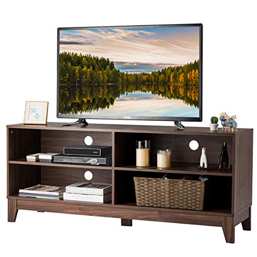 Tangkula-Wooden-TV-Stand-Rustic-Style-Universal-Stand-for-TVs-up-to-65-Flat-Screen-Home-Living-Room-Storage-Console-Entertainment-Center-58-Inch-TV-Stand-Walnut