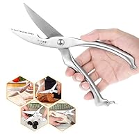 Xiaolanwelc@ Stainless Steel Kitchen Poultry Chicken Bone scissor Cutter Cook Gadget shear Fish Duck cut Kitchen Scissors with Safety Lock