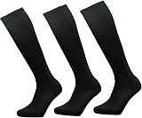 Lanjue 3 Pairs Kids Football Socks Black Boys Long Tube Soccer Rugby Sports view 8