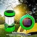 outlite [Solar Power] 240 Lumen Solar Rechargeable LED Camping Lantern Flashlight, Portable Water Resistant Outdoor Survival Lamp for Hiking Fishing Emergency Outages (Green)