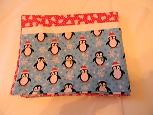 Happy Penguins Pillow Case, One of a kind item.