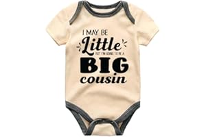 Funny Big cousin reveal new cousin Pregnancy announcement Gift cute baby outfit Custom Shirt Future Cousin Romper New Dad Mom