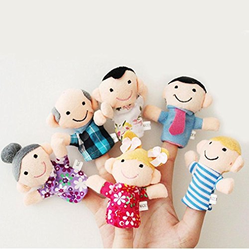 image for Tsmile Finger Family Puppets - People & Animals - 16 pcs - Finger Pupp