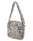 Belvah Quilted Floral Paisley Messenger Crossbody Bag
