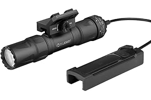 OLIGHT Odin S 1500 Lumens MLOK Rail Mounted Weaponlight Rechargeable Tactical Flashlight with Upgraded Remote Pressure Switch, 250 Meters Throw Distance, IPX8 Waterproof (Black)