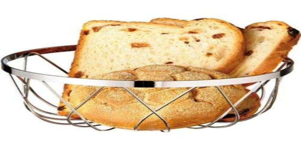 Stalwart M30320 Chrome Plated Bread Basket, Stackable, 23 cm