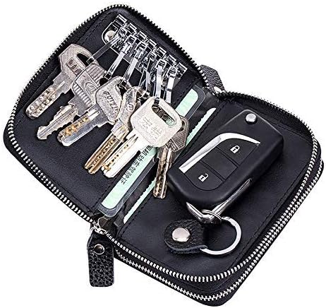 Card Key Wallet, Credit Card Wallet, Key Holder Wallet, RFID Blocking Credit Card Holder Wallet, Genuine Leather Car Key Card Wallet Holder, Zipper Key Case Wallet Men and Women Pocket Key Chain Purse