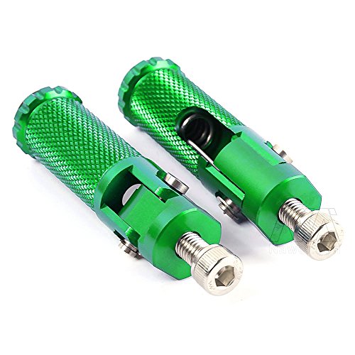 New arrival Motorcycle CNC Universal Foot Rest Footrests Folding Foot Pegs Rear Set For Honda Kawasaki KTM Ducati Suzuki Yamaha (Green) - Thumbnail 4