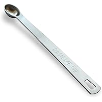 1/8 Teaspoon Single Measuring Spoon, 1/8 tsp Small Measuring Spoon Only, Individual Tiny Measuring Spoons, Long Handle Stainl