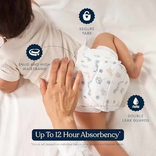 MILLIE MOON LUXURY DIAPERS – SIZE 3 (13-24LBS), 80 COUNT, CLOUDTOUCH ULTRA SOFT DIAPERS, UP TO 12HR ABSORBENCY, DOUBLE LEAK GUARD AND WETNESS INDICATOR