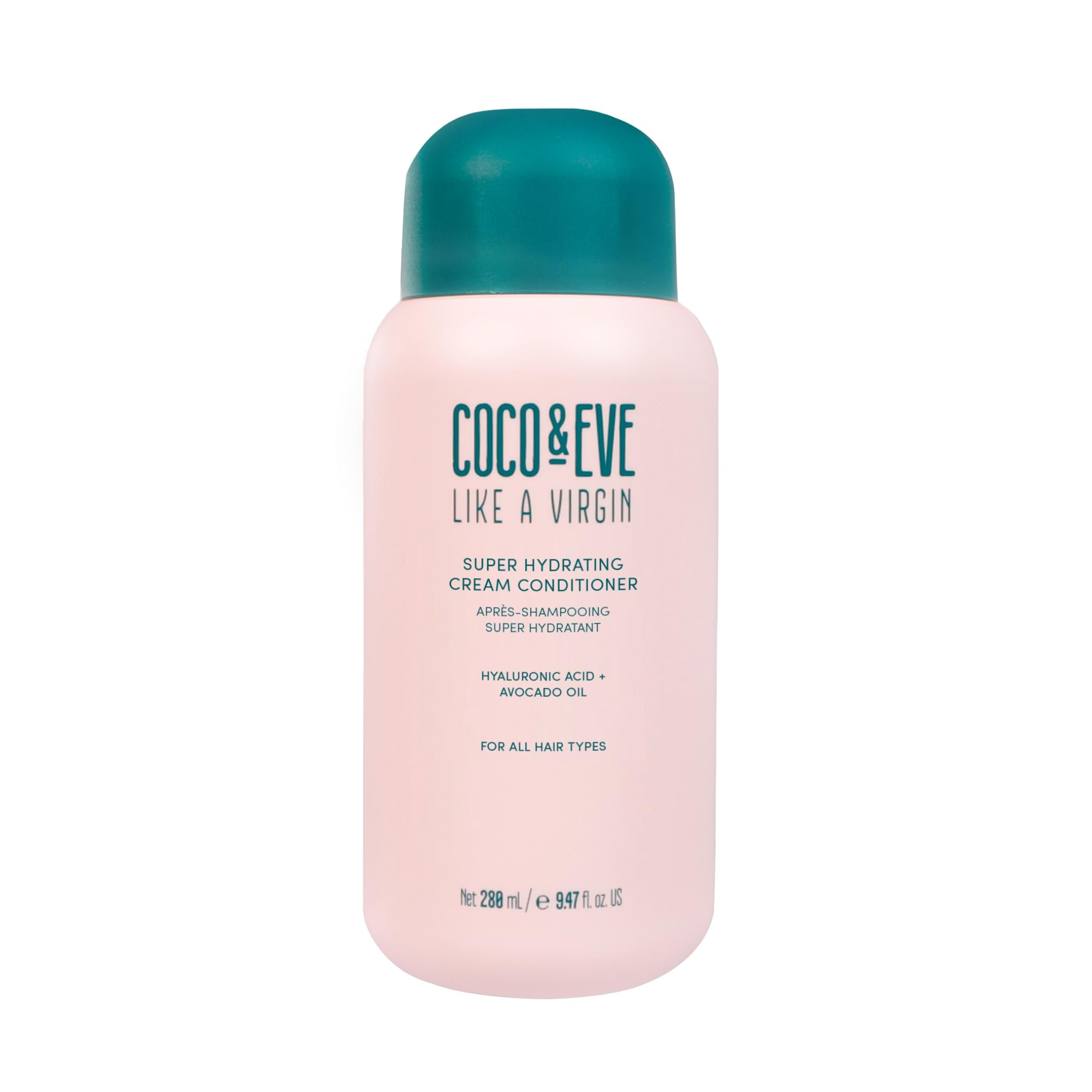 Coco & Eve Like A Virgin Super Hydrating Cream Conditioner. Sulfate free with Argan Oil & Coconut for Dry, Damaged, Color Treated, Frizzy. (280ml)