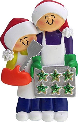 Family Baking Cookies Personalized Christmas Ornament (Family of 2)