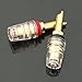 Facmogu 4PCS Black & Red Heavy Duty 5-Way Binding Post Banana Jacks 4mm, 24K Gold Plated Sold Brass Insulated Binding Post Banana Plugs, Speaker Amplifier Bindling Post Terminals - Long