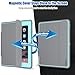 SEYMAC stock Case for iPad 2/3/ 4, Smart Protective Cover with Auto Sleep/Wake Magnetic PU Leather Stand for iPad 2/3/4 Generation (NOT for iPad Mini) (Gray/Sky Blue)