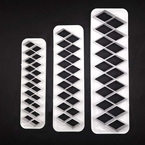 Appearancees 3pcs Square Geometric Cutters Fondant Cookie Cutter Geometry Cake Mold Fondant Mold Cake Decorating Tools Baking