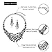 Punk Necklace Earrings Set - Hypoallergenic Gothic Skull Skeleton Choker Statement Necklace Earrings Jewelry Set For Women,Girls Including 1 Chunky Necklace,1 Drop Earrings