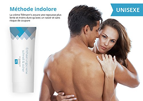 Tillmann\'s Crème Dépilatoire/2 Tubes/Crème Epilation Hydratante Naturelle. Parfum exquis à la citronnelle/Pour Homme et pour Femme - Livrées avec une spatule/Instructions d\'utilisation en Francais