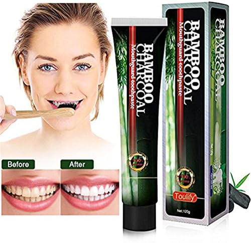 Natural Black Bamboo Charcoal Toothpaste, Activated Charcoal Teeth Whitening Toothpaste 3d white, Destroys Bad Breath Removes Smoke Stains and Coffee Stains