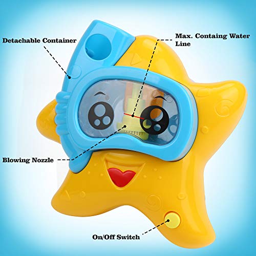 Baby Bath Toys Bubble Machine Bathtub Toys Starfish Bubble Maker for Toddler Kids 6-12 Months 1 2 3 4 5 6 Years Old Boys Girls Make Happy Bubble Bath Time Gift Choice