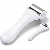 Tondiamo 2 Pcs Muscle Roller Gifts Stick Fascia Body Cellulite Face Muscle Massage Roller Manual Massage Tools for Relief Neck Arm Back Leg Body Deep Release(White,Metal)
