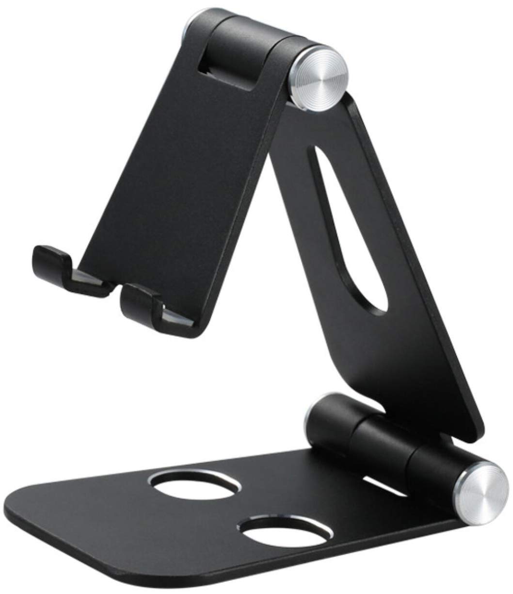 cocopar Monitor Stand Adjustable Desk Mobile Phone Holder Fully Foldable Aluminum Compatible for Smartphone Portable Monitor iPad iPhone 12 Pro Mini Nintendo Switch Tablets