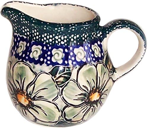 Polish Pottery Creamer Pitcher - Eva's Collection"Green Garden"