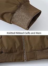 BGOWATU Men's Jacket Windproof Quilted Bomber