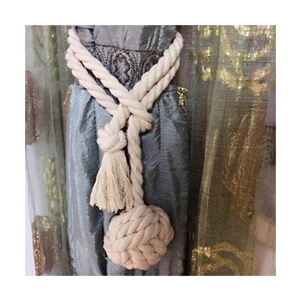 Tosnail-Three-Strands-of-White-Twisted-Cotton-Ropes-35-inch-Diameter-33-Feets-Length Tosnail-Three-Strands-of-White-Twisted-Cotton-Ropes-35-inch-Diameter-33-Feets-Length