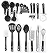 Kitchen Utensil Set - 20 Piece Stainless Steel Cooking Utensils - Nonstick Utensils Spatula Set  Non-stick Heat Resistant Kitchen Cooking Utensils Cookware Set - Best Kitchen Tool Set by HCHUANG