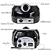 30000rpm Pro Electric Nail Drill Machine Pedicure Manicure Kits File Drill Bits Sanding Band with Cleaning Cleaner Metal+Plastic Brushes Accessory Nail Salon Nail Art Tools (Black)
