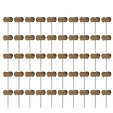 Rocaris 1" Brown 120 Grit Abrasive Buffing Polishing Wheels Burr For Proxxon Dremel Rotary Tools-1/8"(3mm) Shank 50 Pack