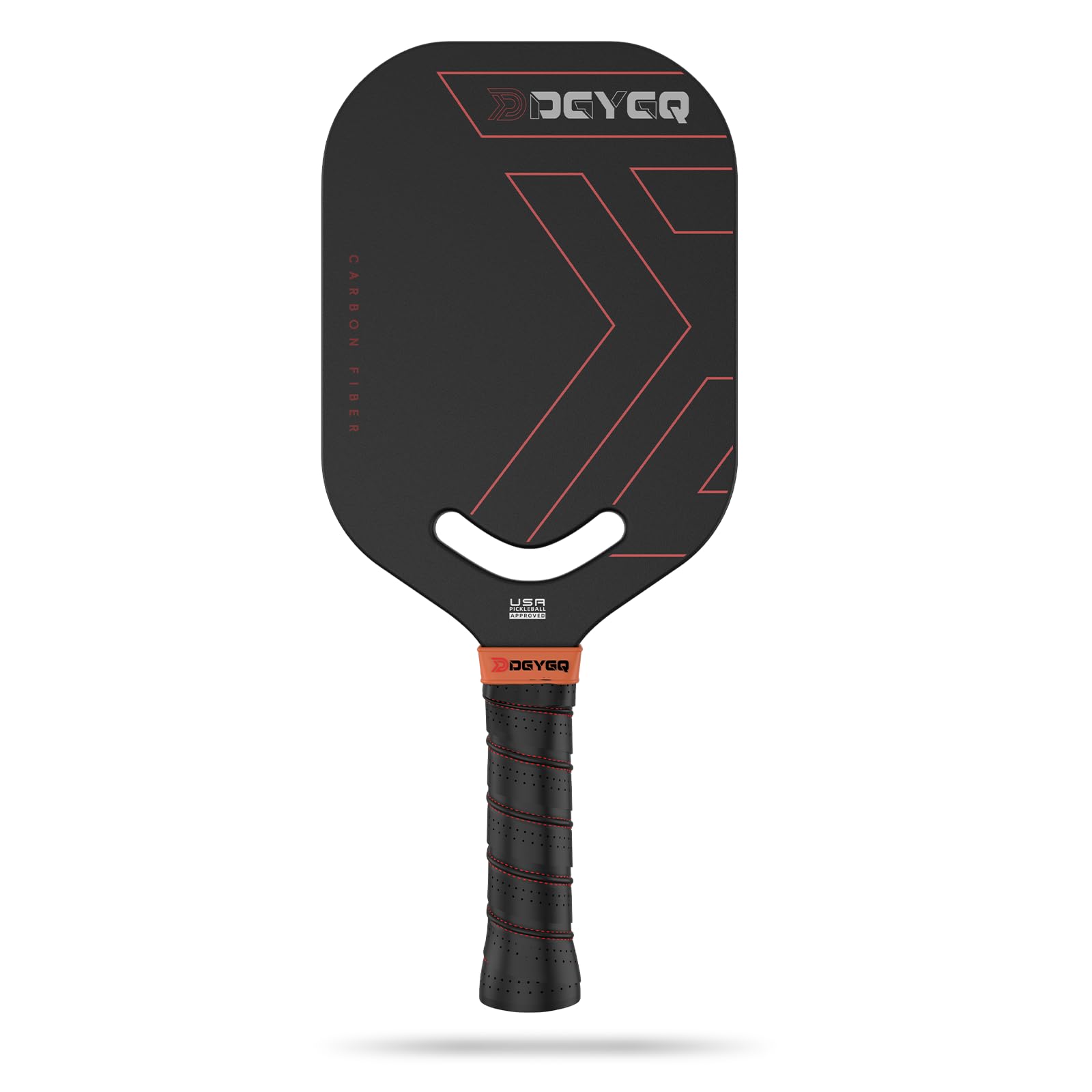 DGYGQ Pickleball Paddles, Carbon Fiber Pickleball Paddle with a 13mm Polypropylene Honeycomb Core, Increased Power for Ultimate Spin & Consistency (Red) Image