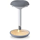 ERGO COLLECT Wobble Stool - Adjustable Height Standing Desk Chair,Sit Stand Stool with 360-Degree Non-Slip Swivel Base,Quick 