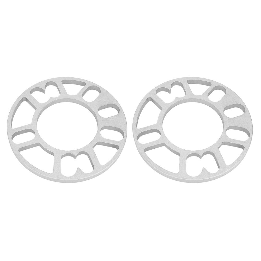 Wheel Spacers, Hub Wheel Shims 2PCS 10mm Aluminum Alloy Wheel Spacer Spacers Plate Shims Universal Fit for 4/5 Stud Wheel for 0.5” Spacers 5x127 10mm Wheel Spacer 5x114.3 4x100 Car Wheel Spacers
