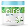 Cira Daily Greens - Naturally Sweetened, Organic Spirulina Superfood Powder with Premium, Antioxidant-Rich Ingredients for Debloating, Digestion, & Energy - Mango, 30 Servings